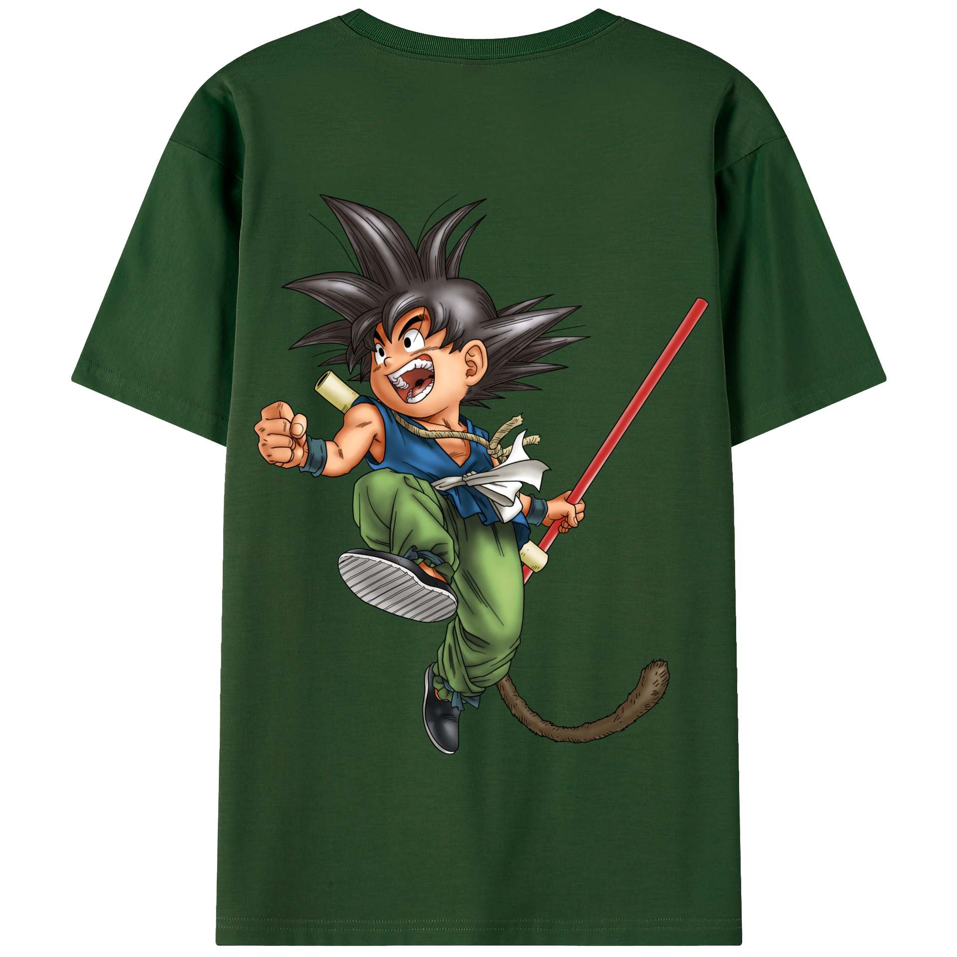 （画像用） ドラゴンボール 孫悟空（そん ごくう）Son Goku カカロット DRAGON BALL Kakarotto 綿100％半袖Tシャツ（背面プリント）